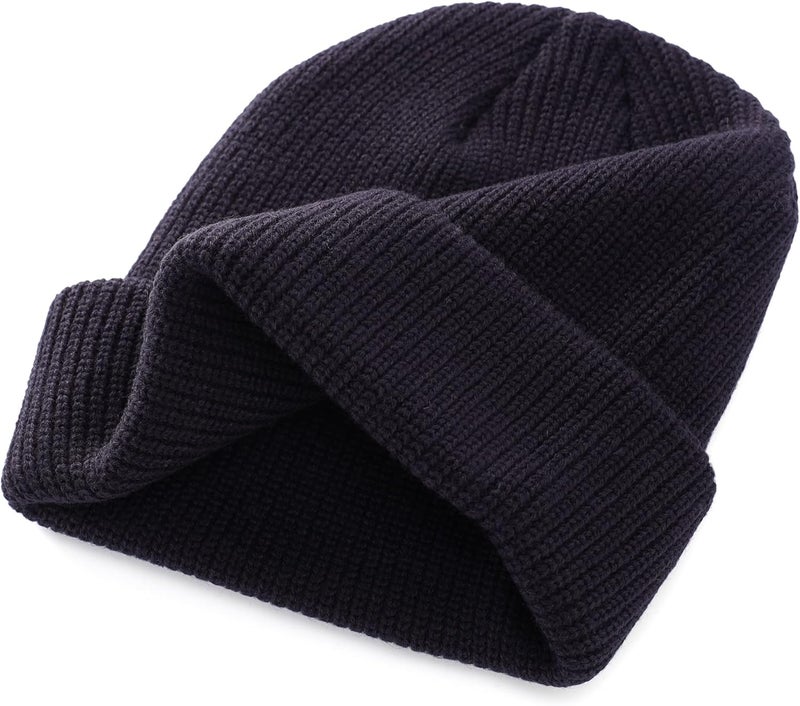 Connectyle Classic Double Layer Knit Beanie Hat Warm Thick Acrylic Winter Hats Daily Cuffed Beanies Watch Hat for Men Women - Image 4
